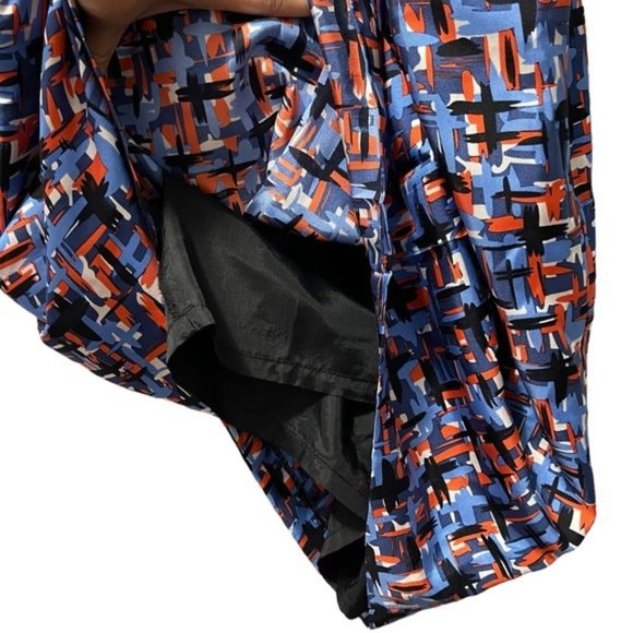 Milly Navy Geometric Print Sleeveless Mini Dress Modern Chic Classic - Picture 5 of 10
